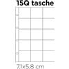 10 PAGINE FOGLI 15 TASCHE 7,1×5,8 cm X COLLEZIONE COLLEZIONARE FIGURINE 179/15Q