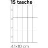 10 PAGINE FOGLI 15 TASCHE 4,1×10 cm X COLLEZIONE COLLEZIONARE FIGURINE 179/15
