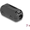 Delock Nucleo in ferrite/anello in ferrite Delock per cavo tondo da 5 mm 2 pezzi nero