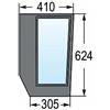 AMA Parabrezza Inferiore Anteriore DX New H.-Case Serie TD, JX, 5092900-625x410x305