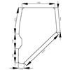 Kramp Vetro Sportello Sx-Dx Trattore Fiat Serie F,F100, F140,Rif.5154934, 1340x790x120