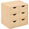 Astigarraga Cassettiera Ufficio Scrivania 6 Cassetti in Legno 28x20x28 cm