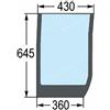 Kramp Parabrezza Inferiore Anteriore DX New Holland, Case-Rif.87304259-645x430x360 mm