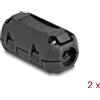 Delock Nucleo in ferrite/anello in ferrite Delock per cavo rotondo da 7 mm 2 pezzi nero