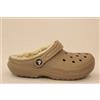 CROCS CR 203591 CLASSIC LINED CLOG ciabatta sabot donna resina tortora con pelo