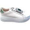 KEYS Scarpe Donna Keys Sneakers Moda Fashion Confort Lacci 10521 9524 Bianco