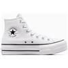 CONVERSE Scarpe Donna Converse Chuck Taylor All Star Platform 560846C WHT Bianco Nero