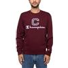 CHAMPION FELPA CHAMPION UOMO GIROCOLLO LOGO SPORT COTONE MODA SPOTIVO FASHION BORDEAU