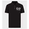 EA7 EMPORIO ARMANI Polo Uomo Manica Corta Ea7 Emporio Armani Cotone 3RPF16 1200 Nero