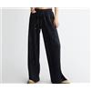 LIUJO Pantalone Donna Liu Jo Viscosa Plisse Tasche Stretch Moda TA4032 A3573 Nero