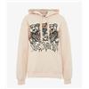 DISCLAIMER Felpa Donna Disclaimer Cotone Garzato Cappuccio Fashion 53225 Beige