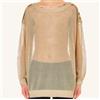 LIUJO Maglia Donna Liu Jo Viscosa Regular Girocollo Logo TA4109 A4023 Oro