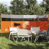vidaXL Frangivento Campeggio Grigio Arancione 366x152x152 Impermeabile vidaXL