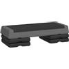 DecHome Stepper Fitness Regolabile 10.5/15.5/20.5 cm Antiscivolo Grigio 0GYJ743