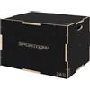 DecHome Box Jump Pliometrico a 3 Altezze in Legno Antiscivolo Nero DHA9337