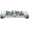 Brunner Fornello a Gas da Campeggio 2 Fuochi Cromo Devil Double Grill 0708017N