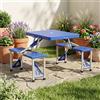 Vette Tavolo da Giardino Set Birreria Tavolo + 4 Sgabelli 65x85x66 cm Blu