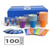 CAFFE BORBONE KIT BORBONE ACCESSORI 100 BICCHIERI CAFFE PALETTE BUSTINE ZUCCHERO ORIGINALE