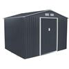 Bc-elec Casette da giardino in metallo grigio bianco 277 x 191 x 192cm