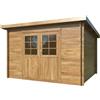 BricoShop24 Casetta in Legno Impregnato 322x292 Blockhouse 28 mm Porta Doppia