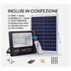 Faro Solare LED 800W + Pannello e Telecomando Impermeabile IP67 Esterno Giardin