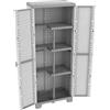 TERRY Armadio da Esterno Portascope in Plastica 68x39x172 cm Grigio Sequoia