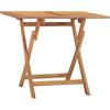 vidaXL Tavolo da Giardino Pieghevole 90x60x75 cm in Massello di Teak vidaXL