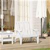 vidaXL Sedia Adirondack da Giardino Bianca Legno Massello di Pino vidaXL