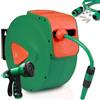 TANIASHOP Avvolgitubo Acqua Automatico da Parete Tubo Giardino 20mt con Pistola 9 Getti