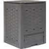 vidaXL Compostiera per Giardino 300L/600L/900L Contenitore Rifiuti Organici Rattan Plas