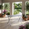 Brunner Tavolo da Giardino Pieghevole Alluminio 140x81x70 cm Silver GapLess