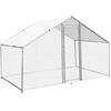 MONSTERSHOP Gabbia Pollaio Recinto Recinzione Box Inox da Galline Pollame Polli 3m x 2m x 2m