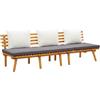 vidaXL Divano Letto da Giardino 200x65 cm in Legno Massello di Acacia vidaXL