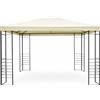 Amicasa Gazebo da Giardino 3x4 mt Ferro/Tessuto Crema Nizza
