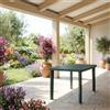 IPAE PROGARDEN Tavolo da Giardino Rettangolare Resina 101x68 cm Verde Faretto