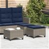 vidaXL Sgabelli Giardino con Cuscini 4pz Beige 55x55x36 cm Polyrattan vidaXL