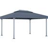 vidaXL Gazebo 400x300 cm Alluminio Tettuccio in Tessuto Esterno Colori Diversi vidaXL