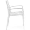 Grandsoleil Sedia per Esterni Impilabile Braccioli 80x52x51 cm Bianco Gruvyer