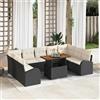 vidaXL Set Divano da Giardino con archiviazione 10 pz Poly Rattan Lettino sole vidaXL