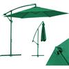 BAKAJI Ombrellone Giardino Decentrato 3x3Metri Full Verde Palo Metallo Gazebo Piscina