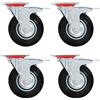 vidaXL 4x Ruote Girevoli con Doppio Freno 125 mm Rotelle Ruotine Girelle Piedi vidaXL