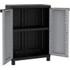 TERRY Armadietto da Esterno / Balcone Plastica 68x39x91,5 cm Grigio/Nero Twist