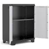 KIS Armadietto da Esterno / Balcone in Plastica 39x68x90 cm Nero/Bianco Linear