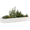 vidaXL Fioriera Bianca 120x80x40 cm in Acciaio vaso per piante vidaXL