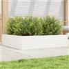 vidaXL Fioriera da Giardino Bianca 100x100x23 cm Legno Massello Pino fioriera vidaXL