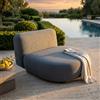 DecHome Divano da Esterno Modulare Centrale con Cuscini 127x110x40 cm Grigio DecHome