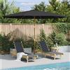 vidaXL Ombrellone da Esterni con Palo in Legno Bambù Terracotta Tenda Parasole vidaXL
