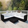 vidaXL Set Divani da Giardino 17 pz Polyrattan Marrone Divanetti Poltrone Sofà vidaXL