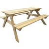 vidaXL Legno Pino Tavolo da Picnic con Panchine Set Sedie Campeggio vidaXL