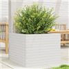 vidaXL Fioriera da Giardino Bianca 60x60x45,5cm Legno Massello di Pino vidaXL